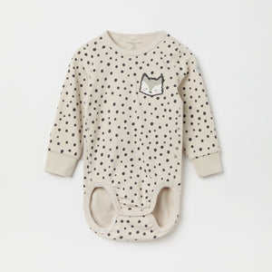 Ribbed Fox Appliqué Organic Babygrow from the Polarn O. Pyret baby collection. The best ethical kids clothes