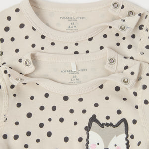 Ribbed Fox Appliqué Organic Babygrow from the Polarn O. Pyret baby collection. The best ethical kids clothes