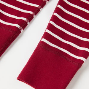 Organic Cotton Red Striped Kids Top from the Polarn O. Pyret kidswear collection. Ethically produced kids clothing.