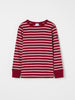 Organic Cotton Red Striped Kids Top from the Polarn O. Pyret kidswear collection. Ethically produced kids clothing.