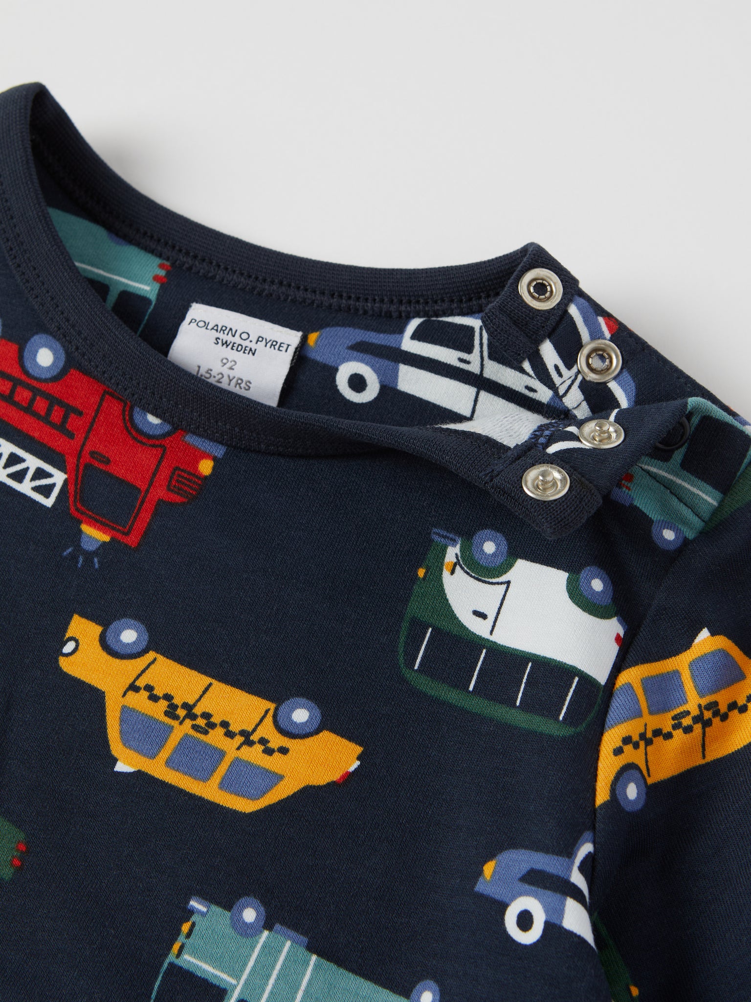 Car Print Kids Top from the Polarn O. Pyret kidswear collection. Clothes made using sustainably sourced materials.