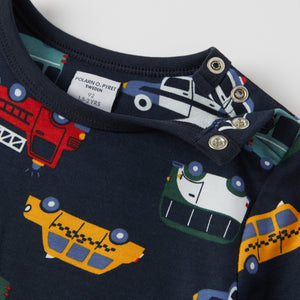 Car Print Kids Top from the Polarn O. Pyret kidswear collection. Clothes made using sustainably sourced materials.