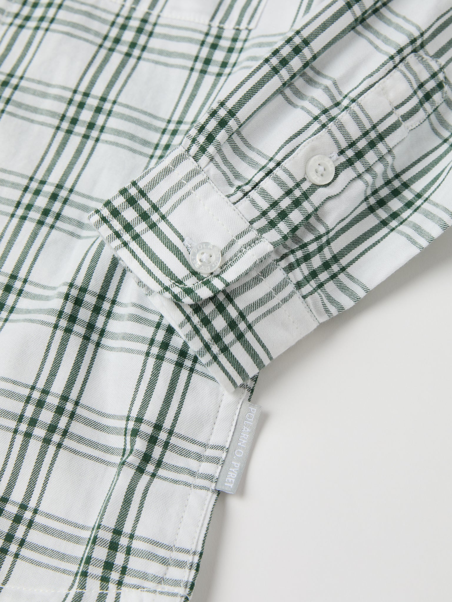 Checked Organic Cotton Baby Shirt from the Polarn O. Pyret baby collection. Nordic kids clothes made from sustainable sources.