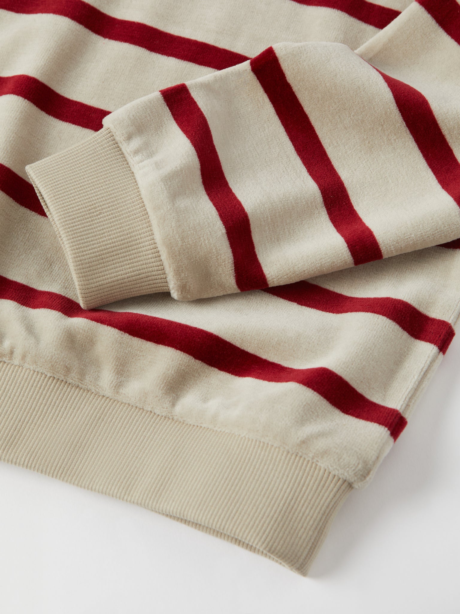 Red Striped Velour Top from the Polarn O. Pyret kidswear collection. Nordic kids clothes made from sustainable sources.