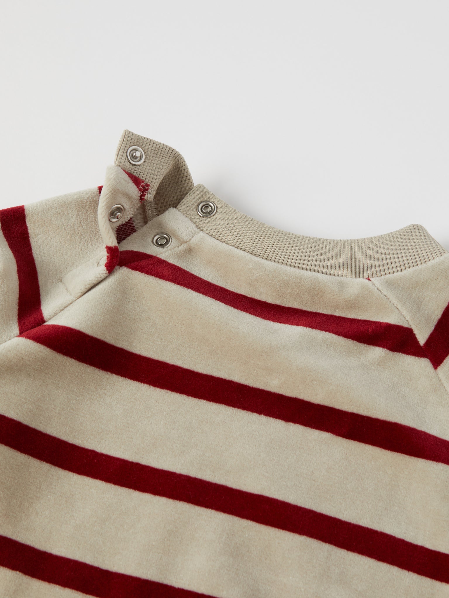 Red Striped Velour Top from the Polarn O. Pyret kidswear collection. Nordic kids clothes made from sustainable sources.