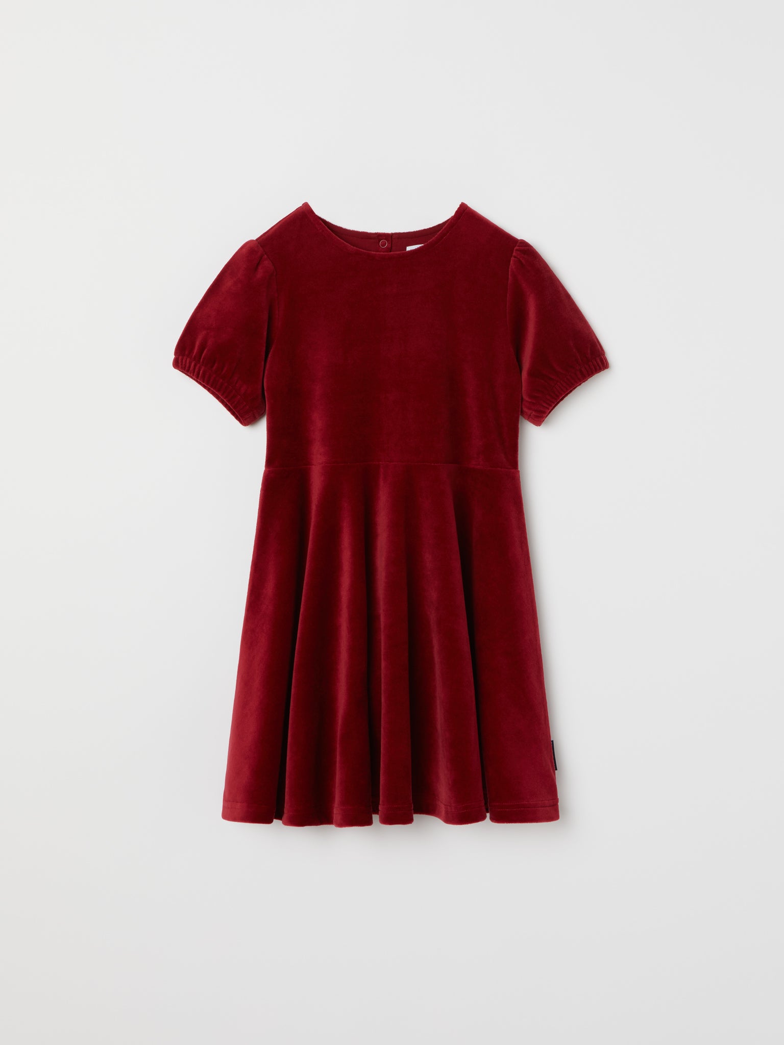 Red Velour Kids Dress from the Polarn O. Pyret kidswear collection. Clothes made using sustainably sourced materials.