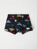 Organic Cotton Car Print Boys Boxers from the Polarn O. Pyret kidswear collection. Clothes made using sustainably sourced materials.