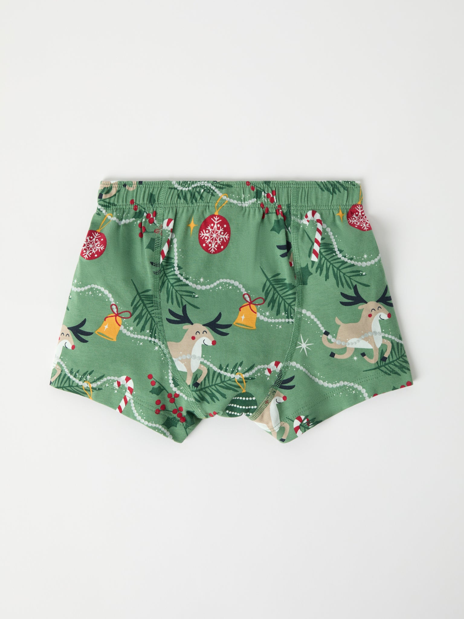 Christmas Reindeer Print Boys Boxers from the Polarn O. Pyret kidswear collection. Clothes made using sustainably sourced materials.