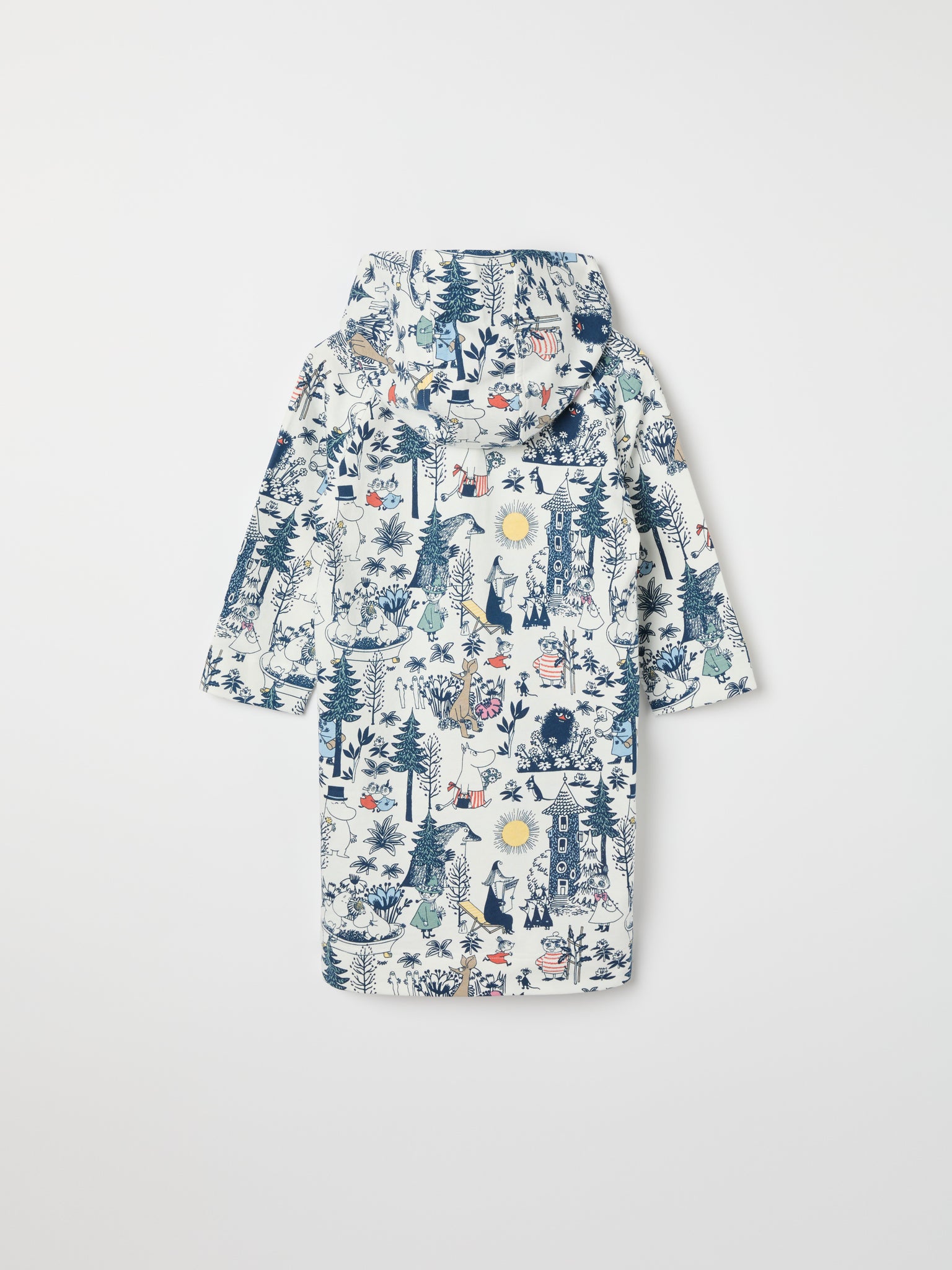 Moomin Print Kids Dressing Gown from the Polarn O. Pyret kidswear collection. Clothes made using sustainably sourced materials.