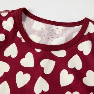 Organic Cotton Heart Print Adult Nightdress from the Polarn O. Pyret kidswear collection. Clothes made using sustainably sourced materials.