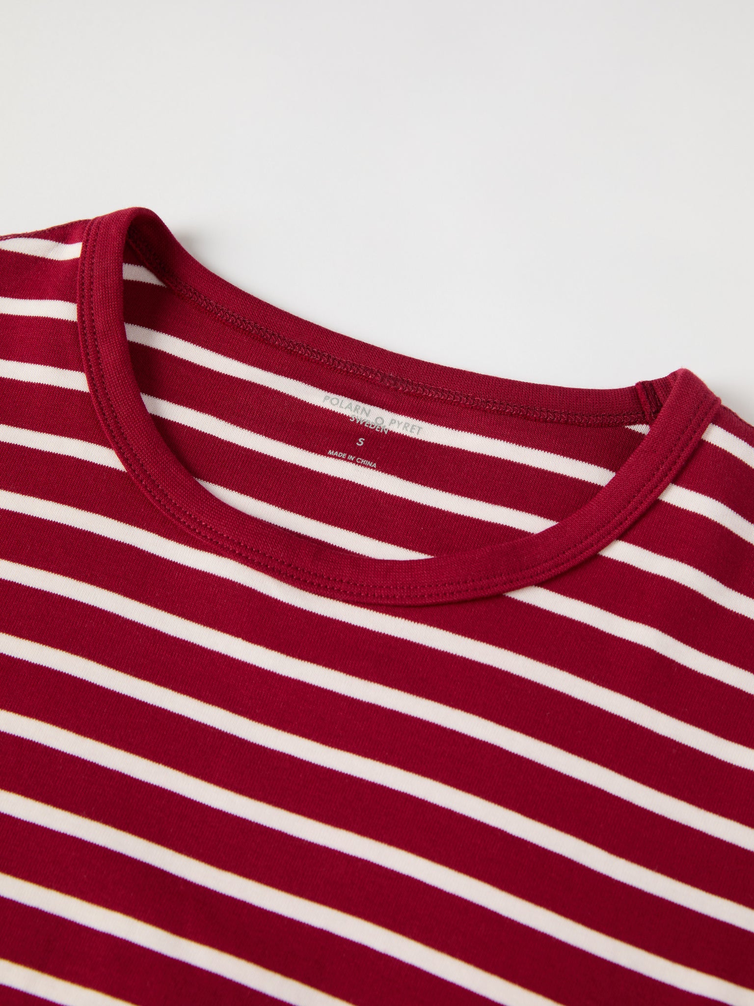 Red Striped Adult Pyjamas from the Polarn O. Pyret adult collection. Ethically produced kids clothing.