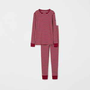 Red rugby stripe pajamas sale