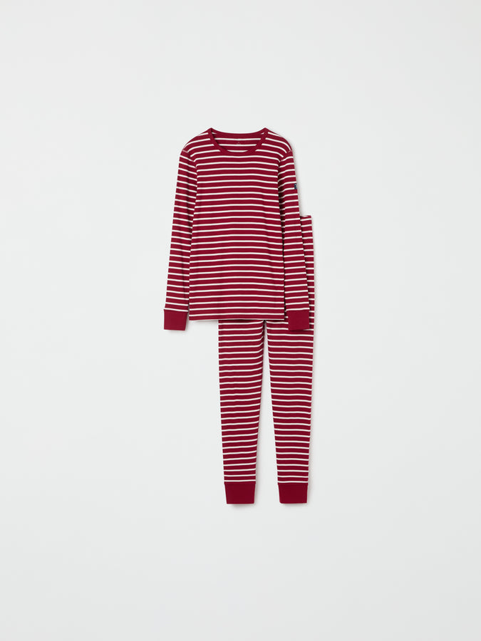 Red Striped Adult Pyjamas from the Polarn O. Pyret adult collection. Ethically produced kids clothing.