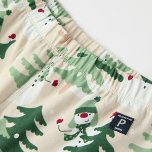 Nordic Forest Print Kids Pyjamas from the Polarn O. Pyret kidswear collection. Ethically produced kids clothing.