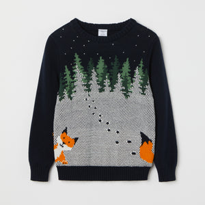 Friendly Kids Fox Jumper from the Polarn O. Pyret kidswear collection. Ethically produced kids clothing.