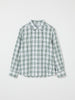 Green Cotton Checked Kids Shirt from the Polarn O. Pyret kidswear collection. Nordic kids clothes made from sustainable sources.