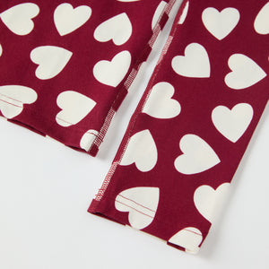 Heart Print Adult  Pyjamas from the Polarn O. Pyret adult collection. Nordic kids clothes made from sustainable sources.