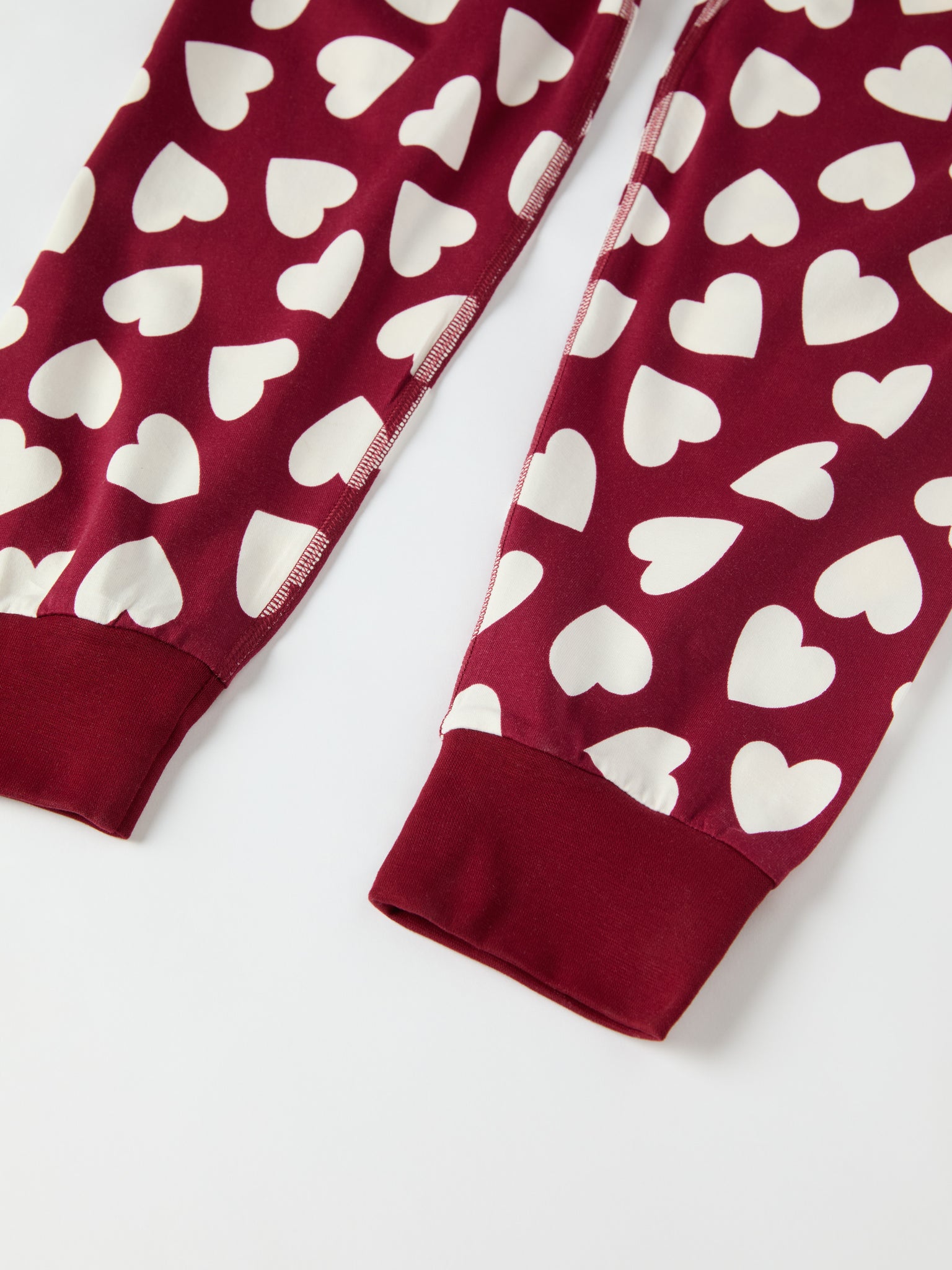 Heart Print Adult  Pyjamas from the Polarn O. Pyret adult collection. Nordic kids clothes made from sustainable sources.