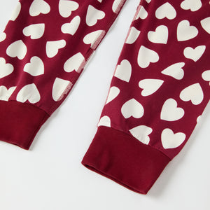 Heart Print Adult  Pyjamas from the Polarn O. Pyret adult collection. Nordic kids clothes made from sustainable sources.