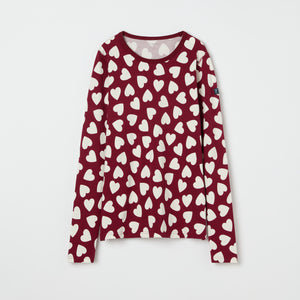 Heart Print Adult  Pyjamas from the Polarn O. Pyret adult collection. Nordic kids clothes made from sustainable sources.