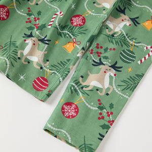 Organic Reindeer Print Adult Pyjamas from the Polarn O. Pyret adult collection. Nordic kids clothes made from sustainable sources.