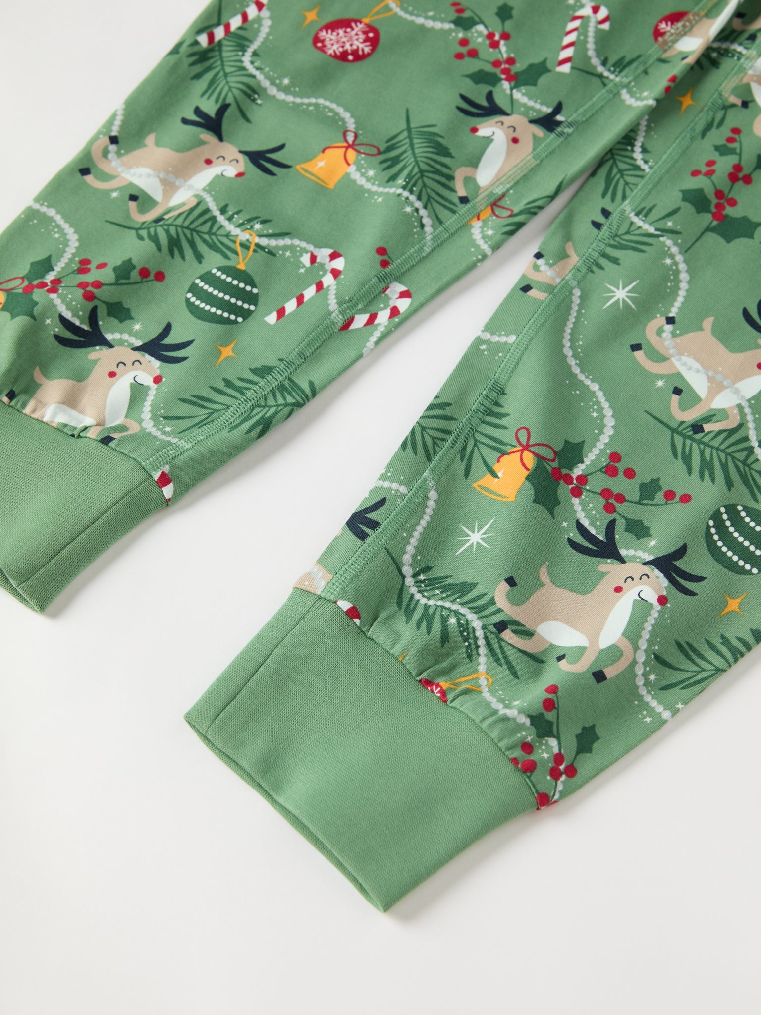 Organic Reindeer Print Adult Pyjamas from the Polarn O. Pyret adult collection. Nordic kids clothes made from sustainable sources.