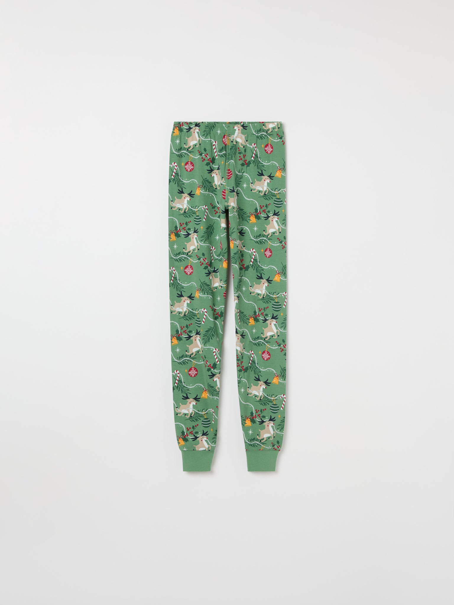 Organic Reindeer Print Adult Pyjamas from the Polarn O. Pyret adult collection. Nordic kids clothes made from sustainable sources.