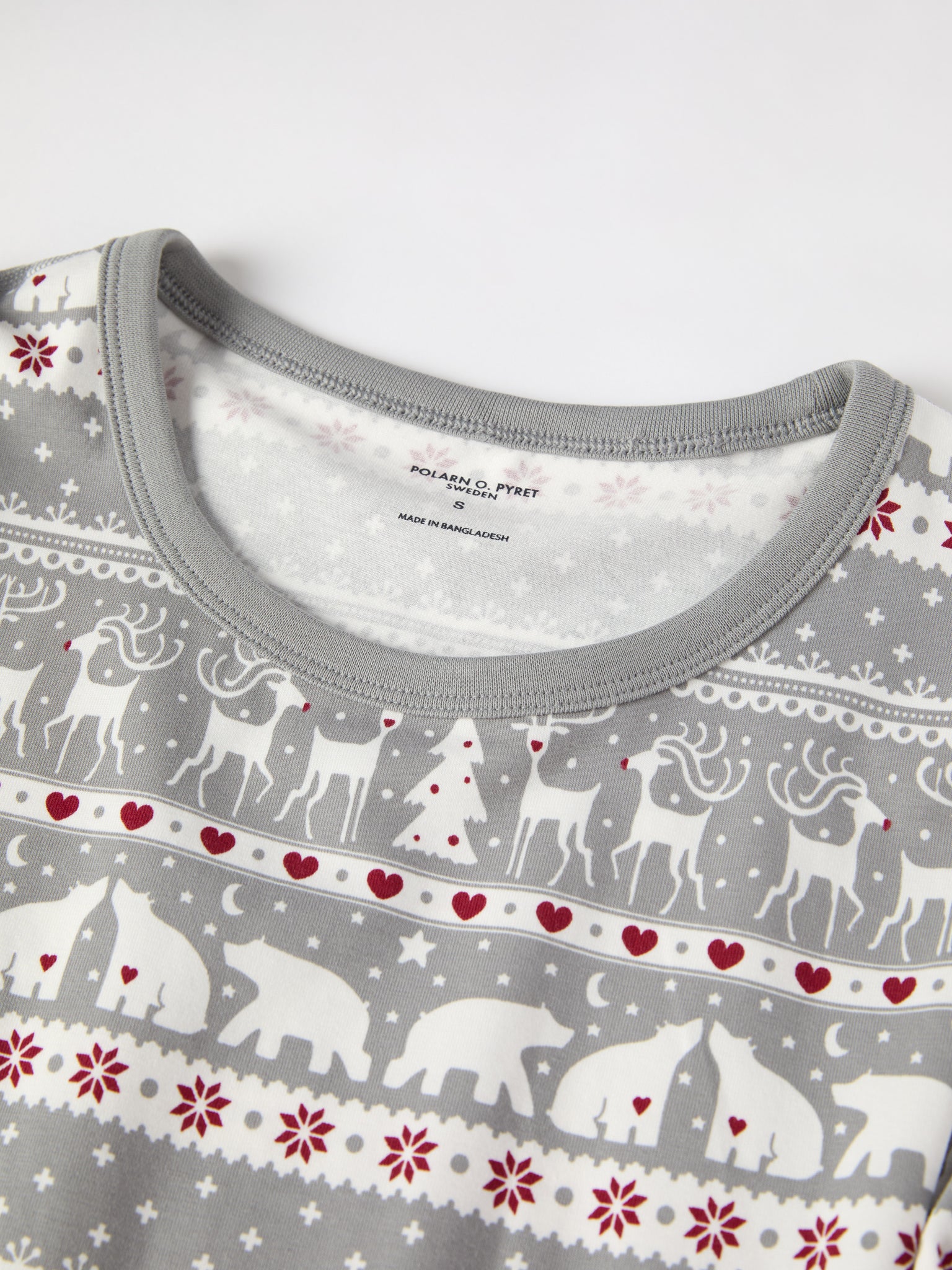 Nordic Christmas Adult Pyjamas from the Polarn O. Pyret adult collection. Ethically produced kids clothing.