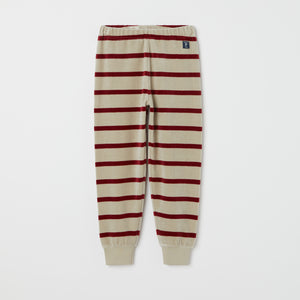 Red Striped Velour Leggings from the Polarn O. Pyret kidswear collection. Ethically produced kids clothing.