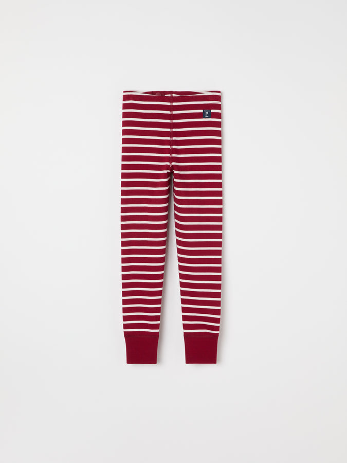 Red Striped Kids Leggings from the Polarn O. Pyret kidswear collection. Ethically produced kids clothing.