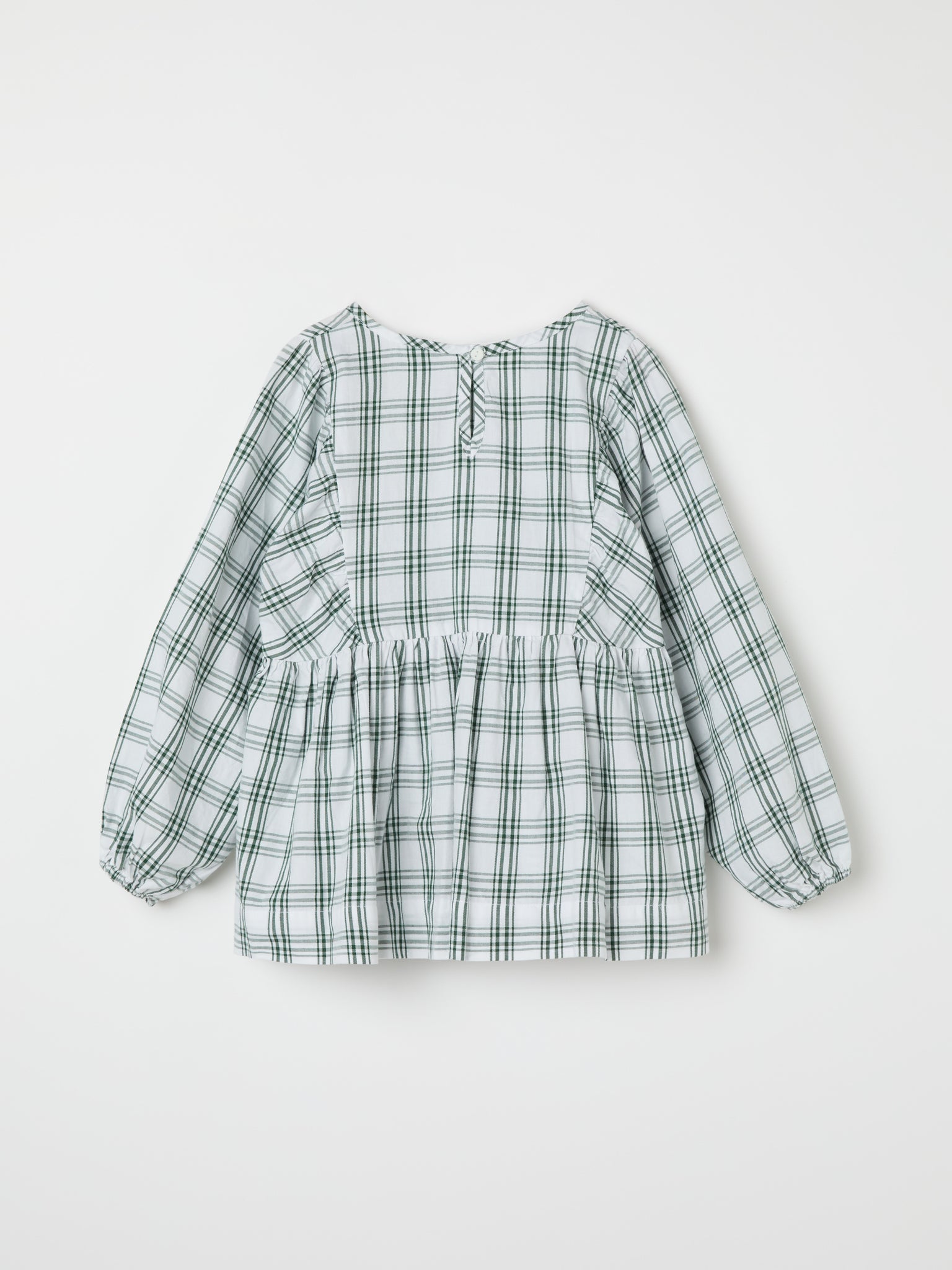 Organic Cotton Checked Kids Blouse from the Polarn O. Pyret kidswear collection. Nordic kids clothes made from sustainable sources.