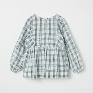 Organic Cotton Checked Kids Blouse from the Polarn O. Pyret kidswear collection. Nordic kids clothes made from sustainable sources.