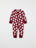 Heart Print Baby Sleepsuit from the Polarn O. Pyret baby collection. Ethically produced kids clothing.