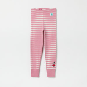 Stripe Moomin Appliqué Kids leggings from the Polarn O. Pyret kidswear collection. Clothes made using sustainably sourced materials.