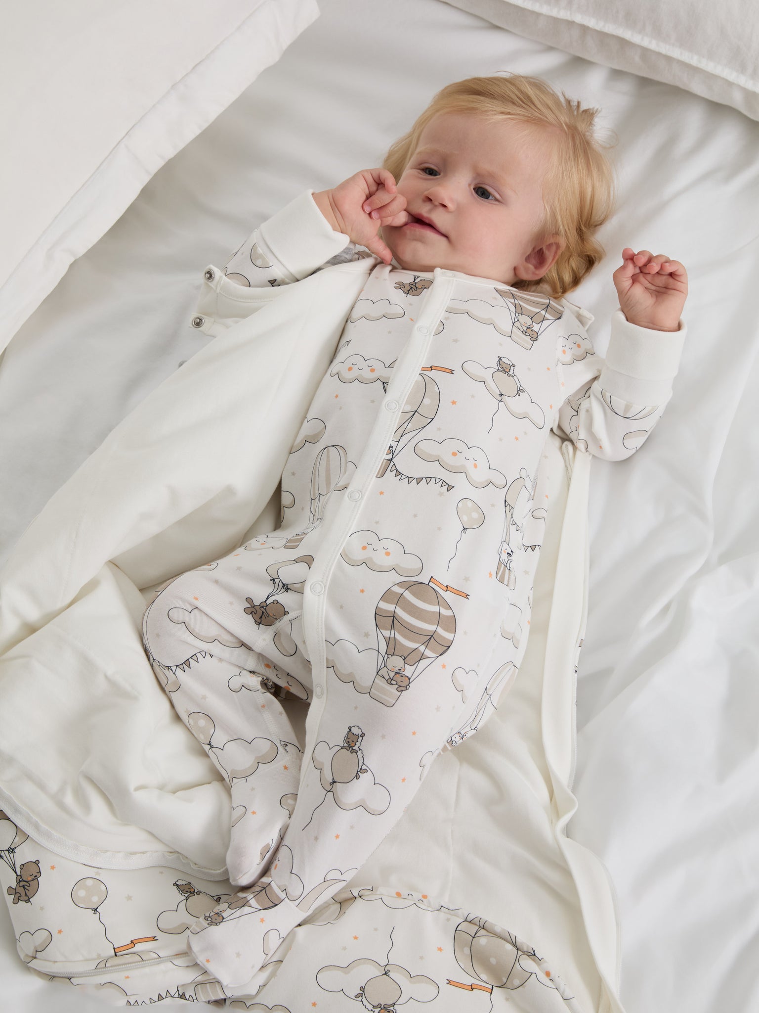 Balloon Print Baby Sleepsuit 2-6m / 62/68