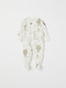 Balloon Print Baby Sleepsuit from the Polarn O. Pyret baby collection. Clothes made using sustainably sourced materials.