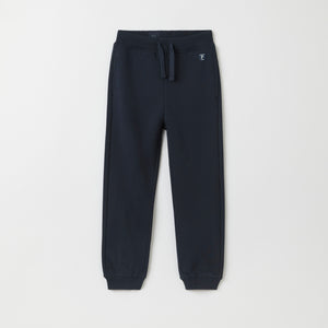 Navy Kids Joggers from Polarn O. Pyret kidswear. Nordic kids clothes made from sustainable sources.