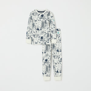 Moomin Print Kids Pyjamas from the Polarn O. Pyret kidswear collection. Ethically produced kids clothing.