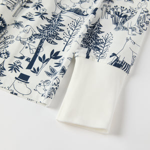 Moomin Print Kids Pyjamas from the Polarn O. Pyret kidswear collection. Ethically produced kids clothing.