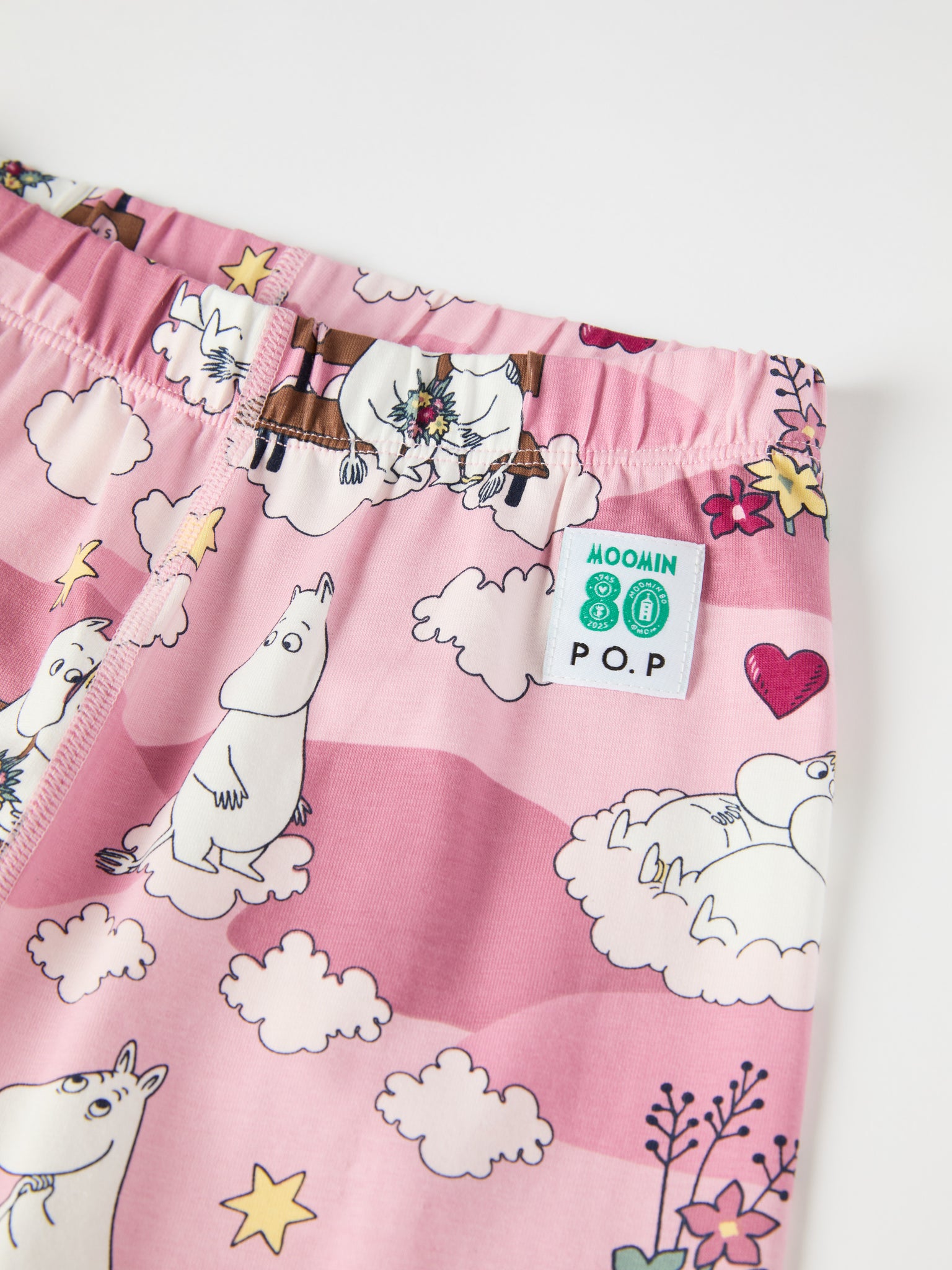 Moomin Print Kids Pyjamas from the Polarn O. Pyret kidswear collection. Nordic kids clothes made from sustainable sources.