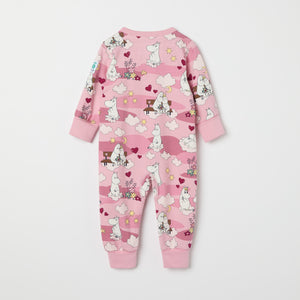 Moomin Print Baby Sleepsuit from the Polarn O. Pyret baby collection. Ethically produced kids clothing.