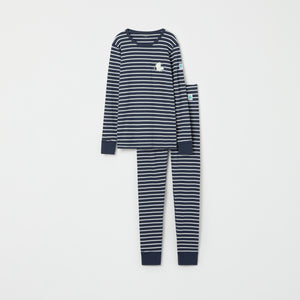 Striped Moomin Adult Pyjamas from the Polarn O. Pyret adult collection. Clothes made using sustainably sourced materials.