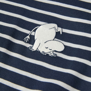 Striped Moomin Adult Pyjamas from the Polarn O. Pyret adult collection. Clothes made using sustainably sourced materials.