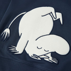 Blue Moomin Print Kids Sweatshirt from the Polarn O. Pyret kidswear collection. Nordic kids clothes made from sustainable sources.