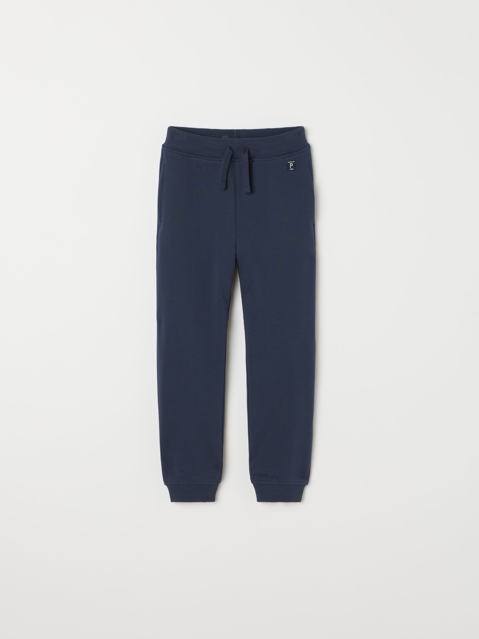 Blue Kids Joggers from Polarn O. Pyret kidswear. Nordic kids clothes made from sustainable sources.