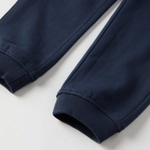 Blue Kids Joggers from Polarn O. Pyret kidswear. Nordic kids clothes made from sustainable sources.