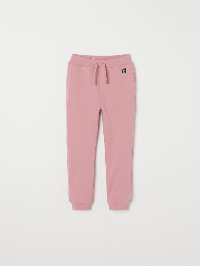 Pink Kids Joggers from Polarn O. Pyret kidswear. Clothes made using sustainably sourced materials.