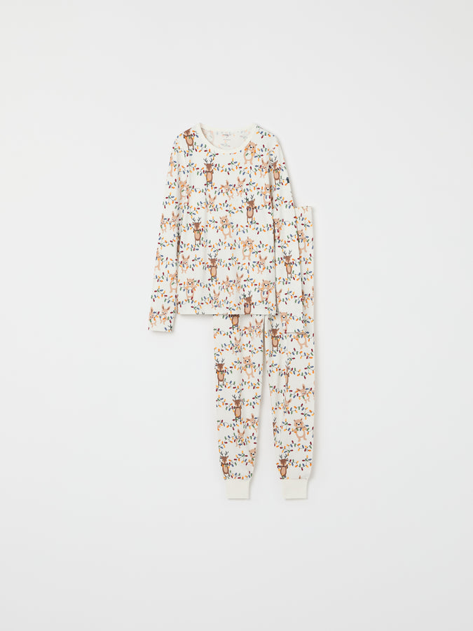 Christmas Lights Print Adult Pyjamas from the Polarn O. Pyret adult collection. Clothes made using sustainably sourced materials.