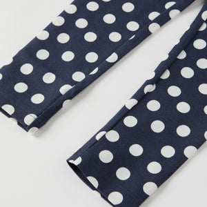 Polka Dot Print Kids Leggings from Polarn O. Pyret kidswear. Nordic kids clothes made from sustainable sources.