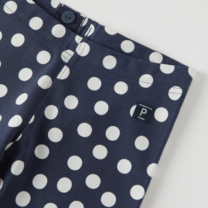 Polka Dot Print Kids Leggings from Polarn O. Pyret kidswear. Nordic kids clothes made from sustainable sources.